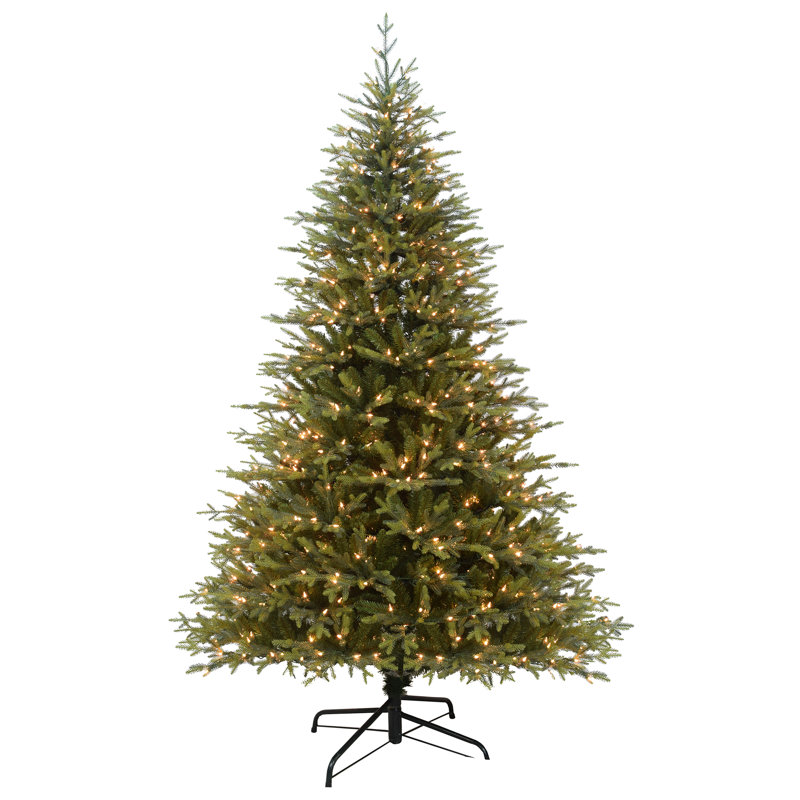 Arbre de Noël artificiel pin vert 7,5 pi avec 700 lumières claires / blanches