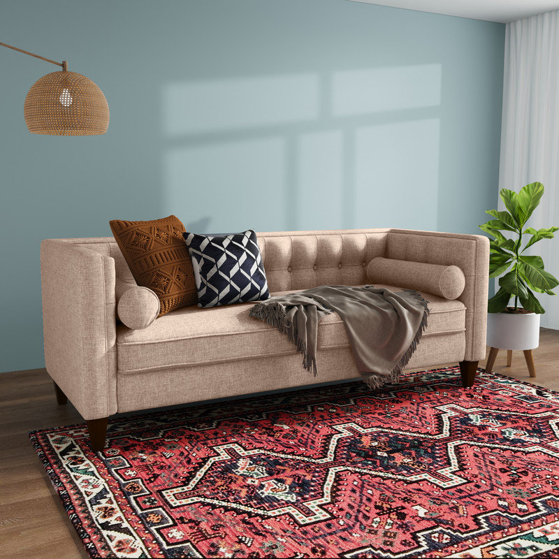 Canapé Peris de 77,9 po pour canapé-lit de salon confortable pour chambre à coucher, bureau et appartement, Beige