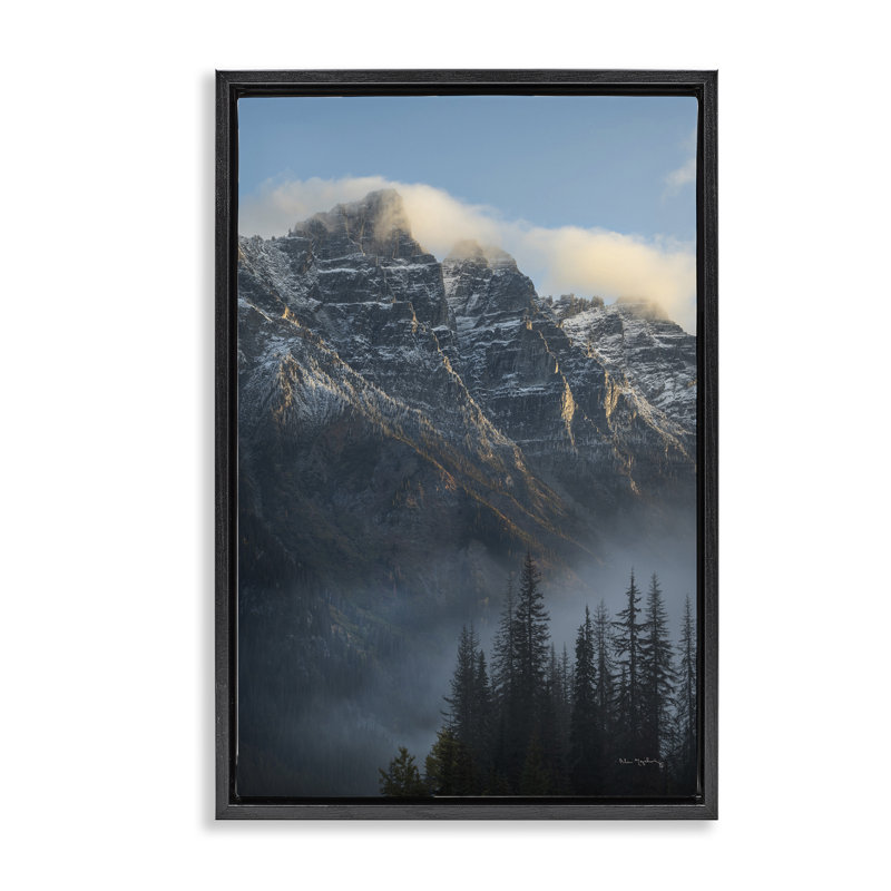  Mount Tupper Mist Floater Canvas by Alan Majchrowicz, 25" H x 17" W, Black