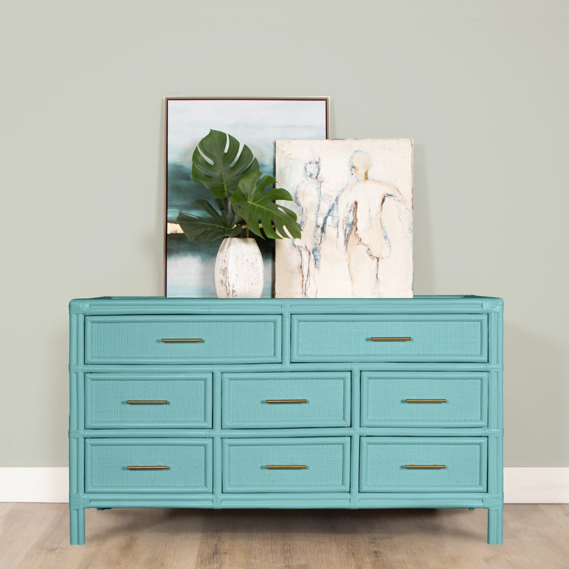 Aruba 8 - Drawer Dresser, Turquoise