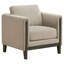 Fauteuil d'appoint à panneau contemporain avec coussins réversibles