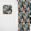 Motif botanique à motif cachemire bleu et rose II - Rideau floral - Velours obscurcissant - 1 panneau-107591406