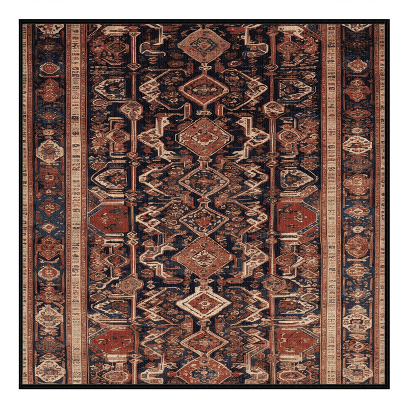 Machine Washable Persian Brown Area Rug, Square 8'