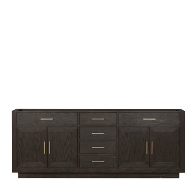 Meuble-lavabo double en chêne brun 84 po X P 22 po D