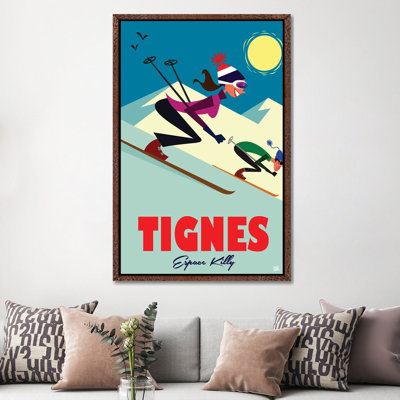 Tignes Espace Killy 1 Piece Floater Frame Wall Art on Canvas