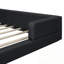 Grand lit plateforme tapissier avec 2 lampes de lecture-124898895