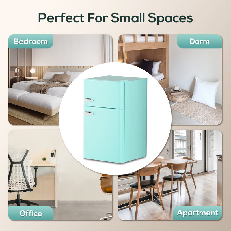 Antarctic Star 3.2 Cu.Ft Retro Mini Fridge, Green