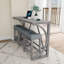 Grey Industrial 4 Table With Power Outlet Supply - Ideal For Different Spaces Breakfast Powered Suits Multiple Living Room Styles