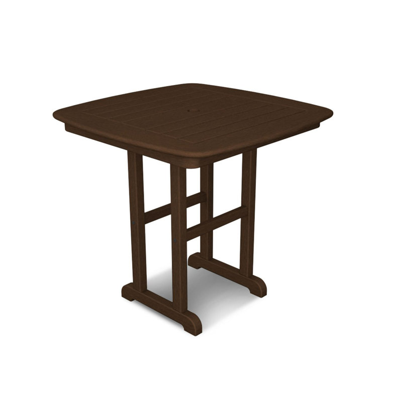POLYWOOD Nautical 31" Dining Table, Mahogany
