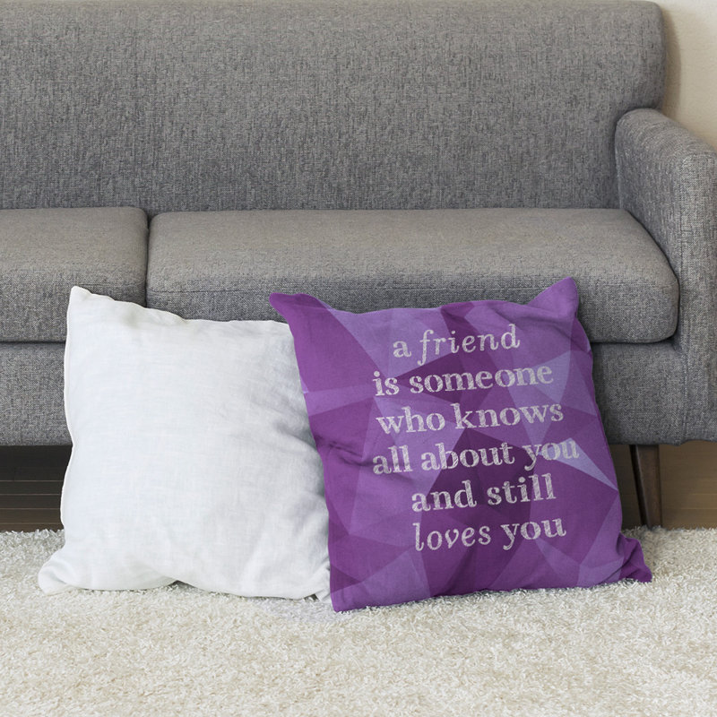 Coussin de sol pierres précieuses Love & Friendship, H 36 po x l 36 po, Améthyste