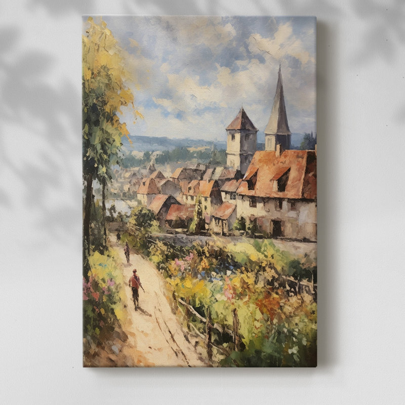 Paysage rétro XCII - galerie Cavas, H 18 po x l 12 po