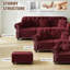 Canapé Chesterfield de 63 pouces en velours avec garniture cloutée et accoudoirs roulés, design moderne Mid-Century, comprend 2 coussins, bourgogne-1290478773