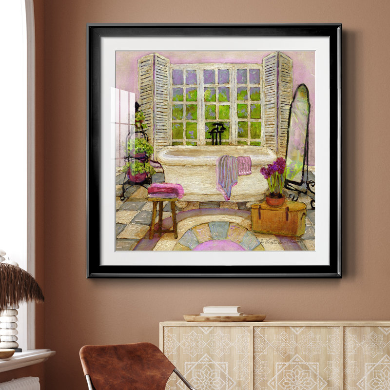 Sunny Day Bath II - peinture encadrée, H 30,5 po x l 30,5 po x P 1,5 po, Papier encadré noir