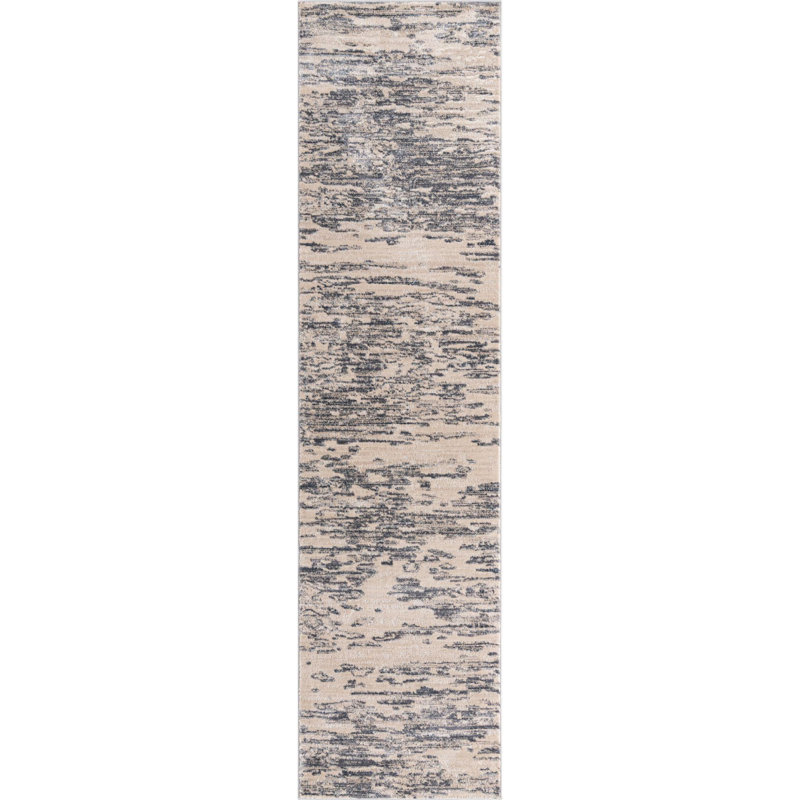 Tapis contemporain Araceli couleur chameau, Tapis de couloir 2 pi 7 po x 10 pi