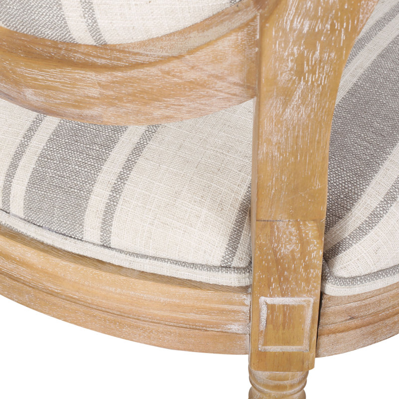 Jair 19.25'' H Upholstered Side Chair, Gray Striped