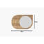 Miroir mural moderne, couleur noyer, 23,6 po x 35,4 po x 0,9 po | Fabrication 100% en panneau de fibres à densité moyenne, conception écologique Fllot-E | Décoration élégante, parfaite pour le salon, la chambre à coucher et le vestibule | Fixation murale facile-1552242442