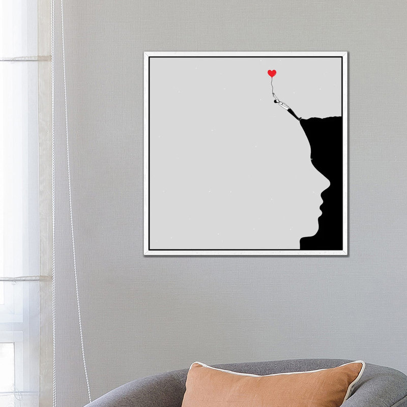 Leap Into The Void by Filippo Spinelli - Print on Canvas, 66.04 cm H x 66.04 cm W, White Framed
