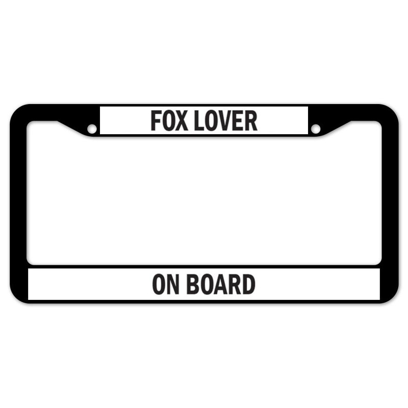 Fox Lover on Board Plate Frame
