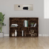 vidaXL Book Cabinet Bookshelf TV Stand Freestanding Shelf Engineered Wood