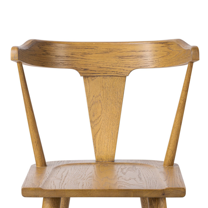 Garth Solid Wood Bar Stool, Sandy Oak, Bar Stool (29" Seat Height)