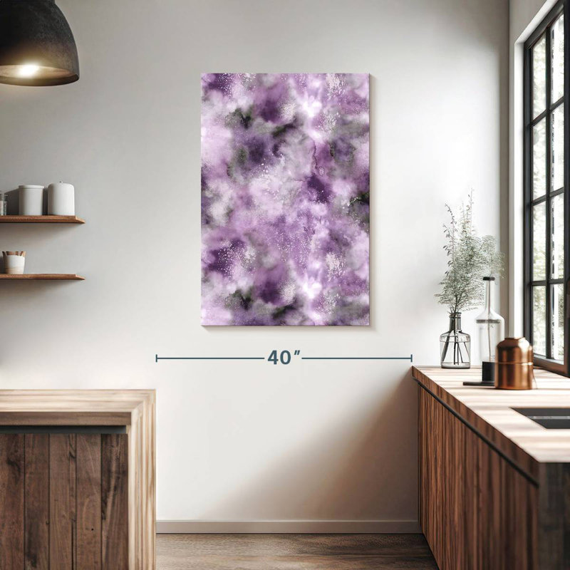 Avery marbre aquarelle très mauve Peri, H 39 po x l 26 po