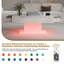 High Gloss LED Rectangle Coffee Table with 2 Drawers-610903574
