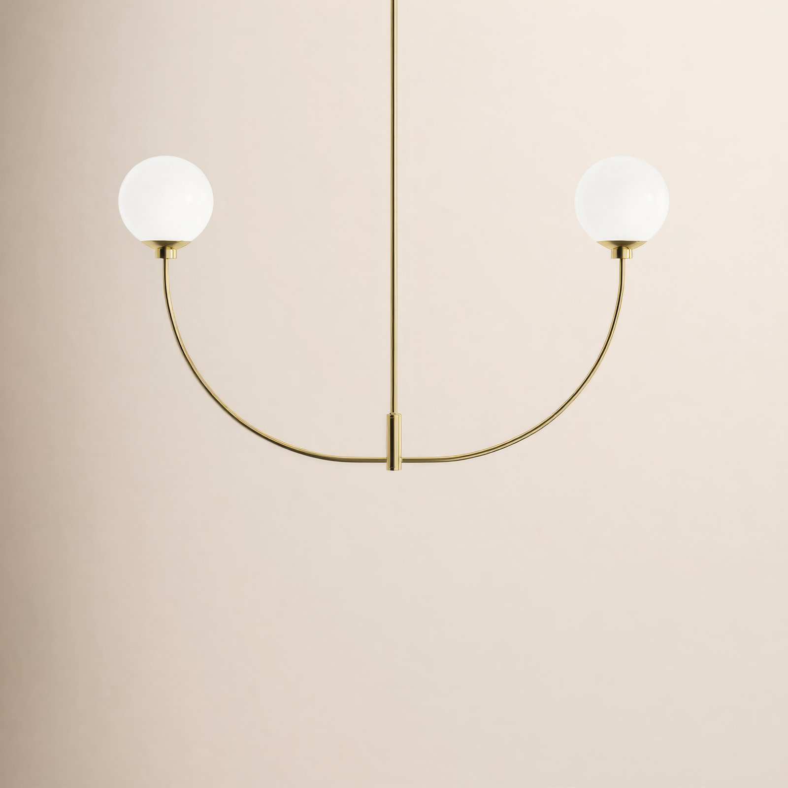 Kyle 2 - Light Metal Chandelier, Brass, 24" H x 42" W x 7" D