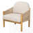 Coussin beige / structure brun clair est en rupture de stock