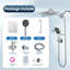 Pomme de douche à pluie double 1,75 GPM GPM