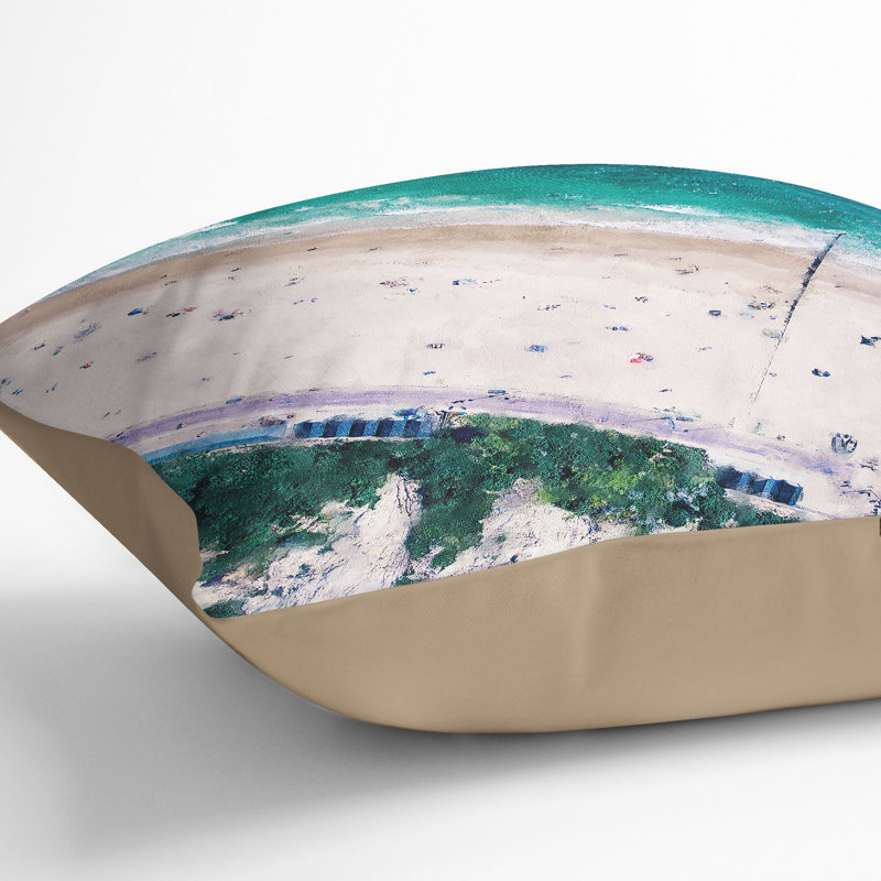 Bournemouth Beach Cushion with Filling, 40cm H x 40cm W x 15cm D, Stone