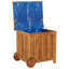 Dakota Fields Ariam 60cm W Water Resistant Acacia Solid Wood Deck Box with Wheels in Brown