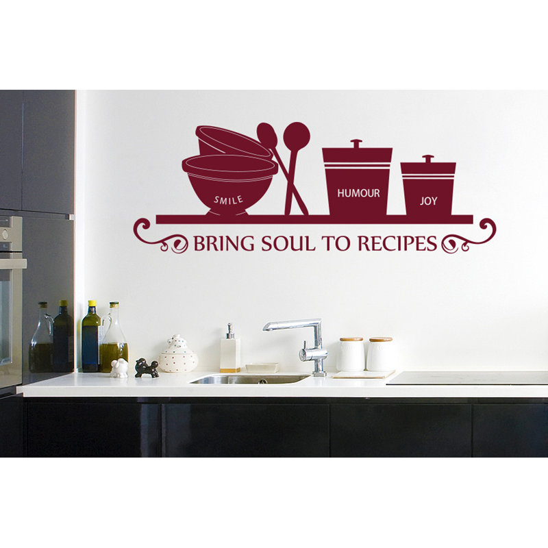Food & Beverage Wall Decal, Medium, Burgundy