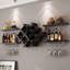 Ella-Faith 7 Bottle Wall Mounted Wine Bottle & Glass Rack-2064738236