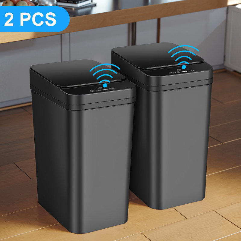 Plastic Waste Basket, Black