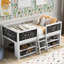 Lit mezzanine simple simple avec structure, tablettes mobiles et tableau noir - Option de chambre à coucher pour tableau noir décoratif, tablettes polyvalentes