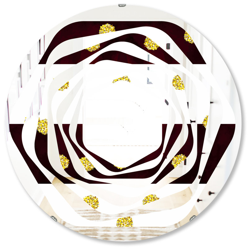 Miroir mural Whirl Polka Dot, H 31,5 po x l po