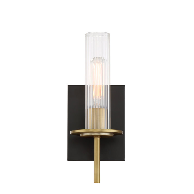 Everly Quinn Baldwin Park Coal And Soft Brass Vanity Light