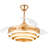 Orren Ellis 42" DIY Shade Gold Modern Ceiling Fan with Lights and Remote, Quiet and Reversible DC Motor Ceiling Fan-304772253