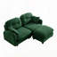 Canapé modulaire en chenille 2 places avec 2 coussins et repose-pieds