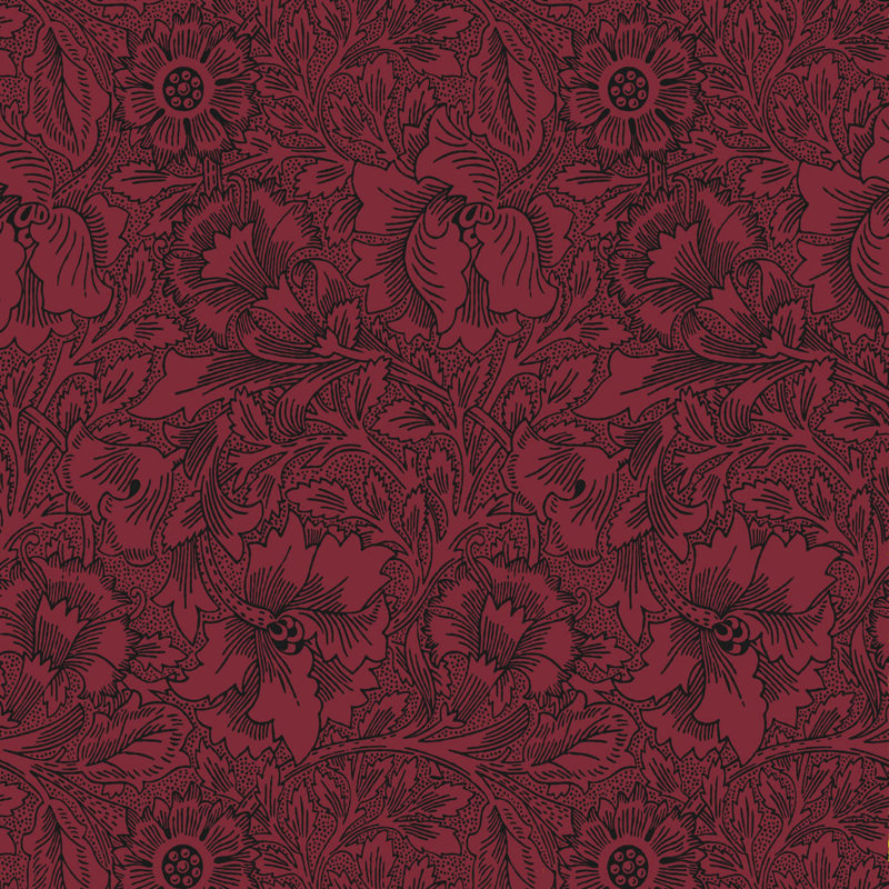 Poppy 10.05m x 52cm Matte Wallpaper Roll, Red