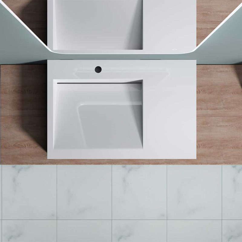 Durovin Bathrooms 500mm L x 750mm W Natural Engineered Stone Rectangular Sink