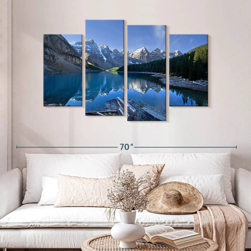 Lac pittoresque de la Moraine, H 32 po x l 52 po