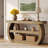 Farmhouse Console Table, 3-tier Wooden Entryway Table With Storage, 63-inch Long Rectangular Sofa Table Behind The Couch For Entrance, Hallway, Living Room (natural)-317424735