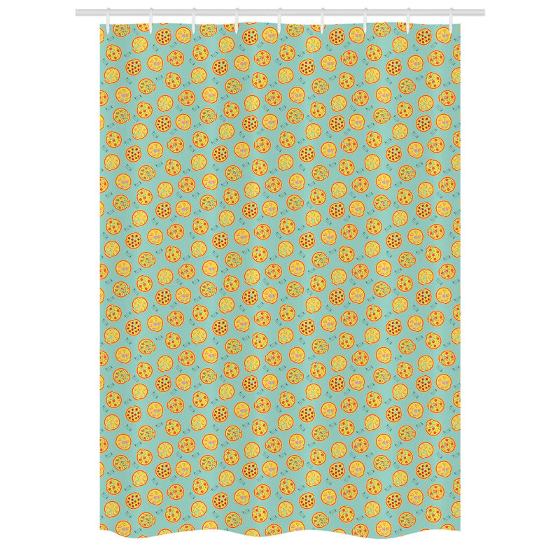Geometric Shower Curtain with Hooks Included, 54" W x 78" L