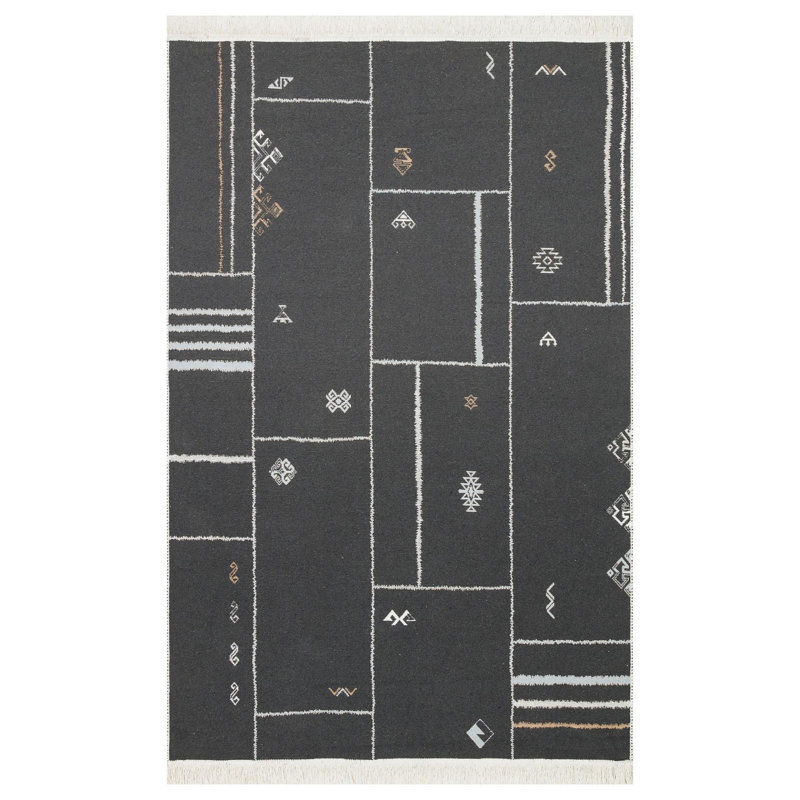 Selina Cotton Flatweave Area Rug, Rectangle 120 x 180cm