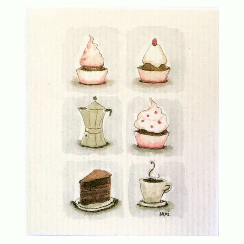 Linge à vaisselle suédois cupcakes