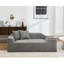 Boucle gris foncé - 3 places et 2 avec coussins confortables, table de bout pour le salon, design moderne, table, option agréable-1022858784