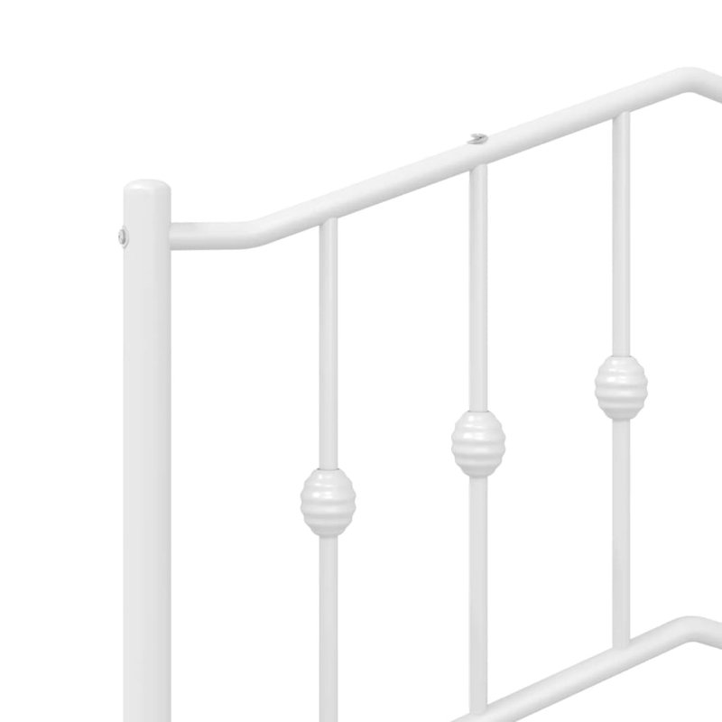 Chuang Metal Bed Frame, Sturdy Steel, No Mattress, Twin, White