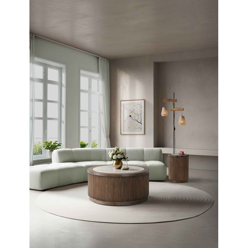 Table basse Glenwood, Noyer foncé, Gris
