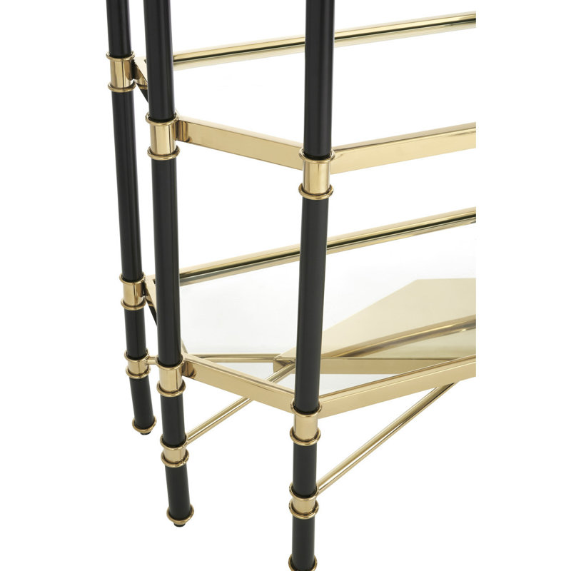 Briaroaks 107cm W Metal Shelving Unit, Gold